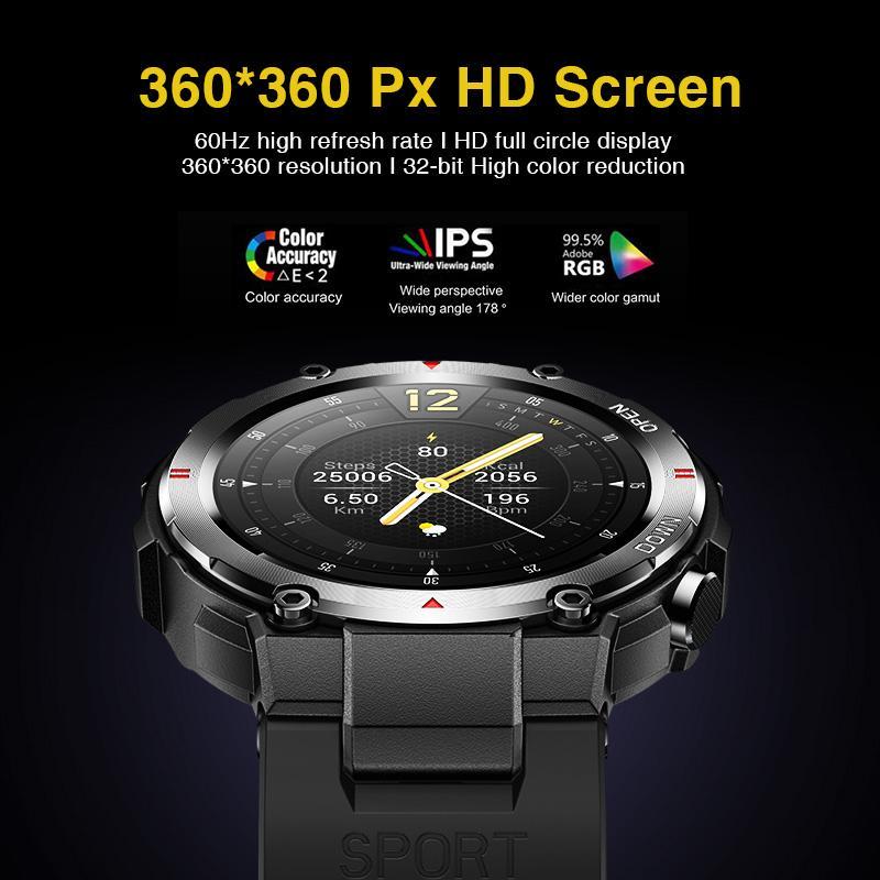 【Gift】Aolon Tetra R2 Sports Smart Watch IP67 Tahan Air Panggilan Bluetooth Baterai Tahan Lama Perekam Olahraga Asisten Kebugaran Cocok untuk Android/IOS Unisex Fashion Smart Watch Olahraga Luar Ruangan 2