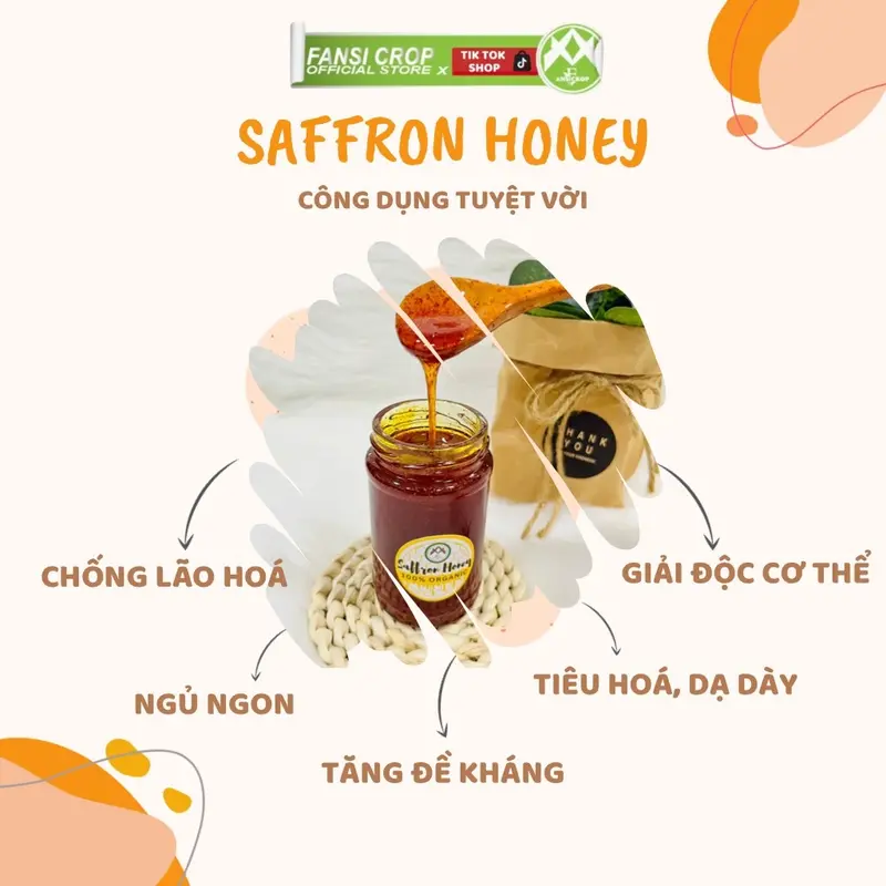 Saffron ngâm mật ong Fansi nguyên chất chính hãng thượng hạng, lọ 100ml 4
