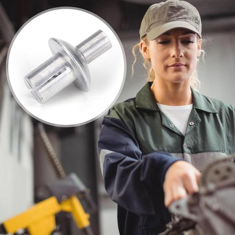 Product Introduction of 100pcs Flat Round Head Tapping Rivet Impact Type Expansion Aluminum Rivet Half Round Head Aluminum Tap 27