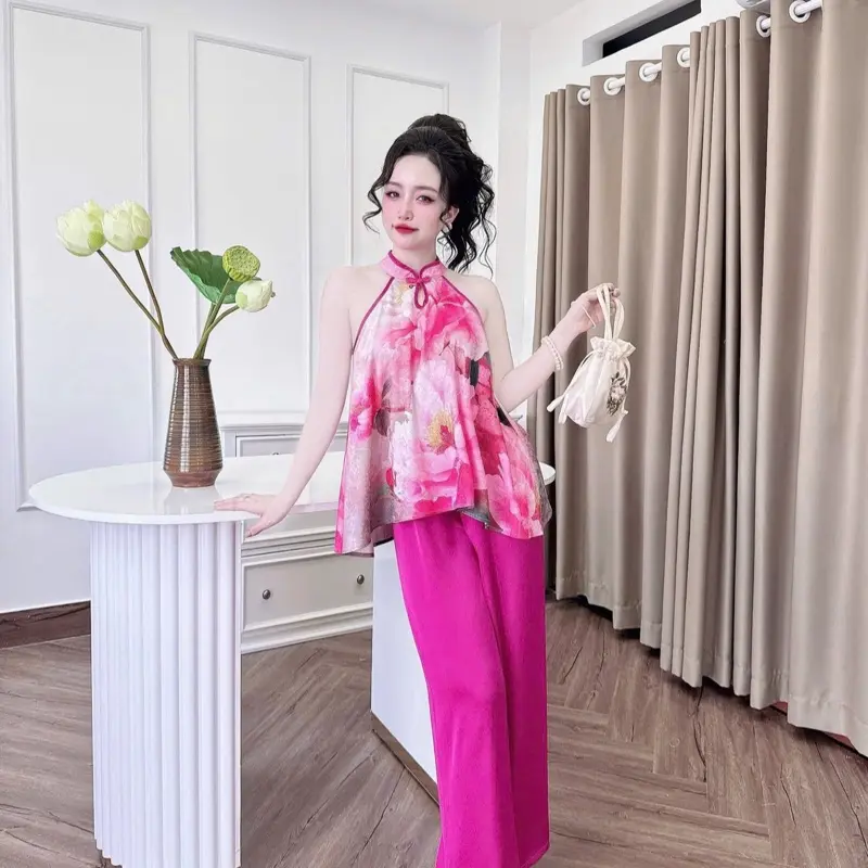 Yếm gấm giọt nước in 40-60kg k túi