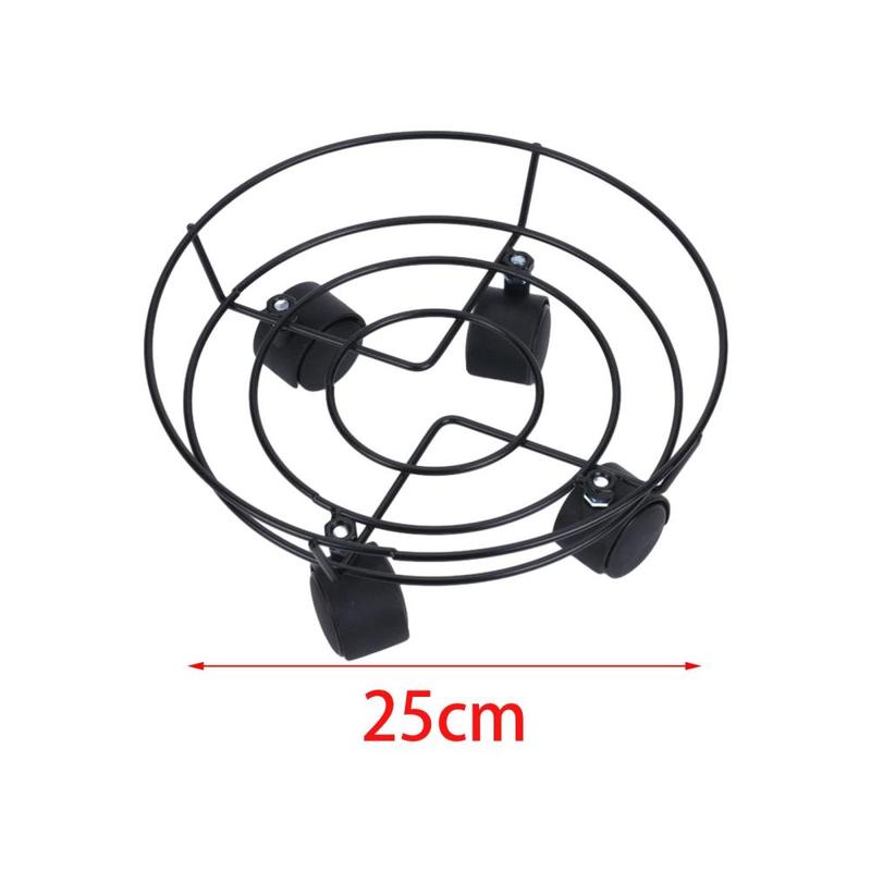 Product Introduction of Metal Flower Pot Stand with Swivel Casters, Round Flower Pot Rack, Heavy Duty Plant Stand with Wheels for Home Garden Large Pots Indoor 0