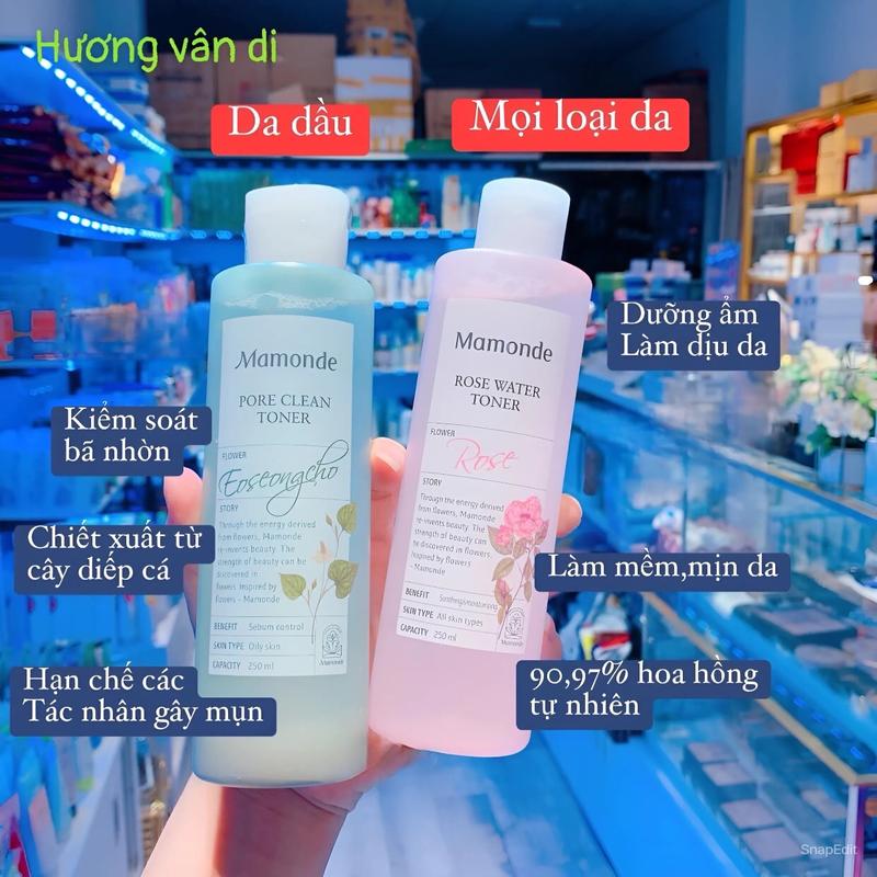 Nước Hoa Hồng Toner Mamonde Diếp Cá, Rau má 150ml,250ml - Hàn quốc