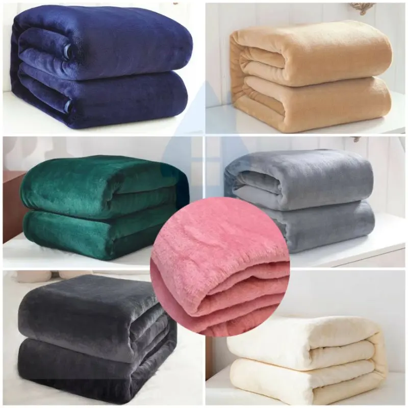 Selimut Baldu Gebu Flannel Velvet Plush Throw Blanket Sofa Office silky and comfortable Blanket(Flannel velvet plush blanket) Bedding Fleece Soft Cotton