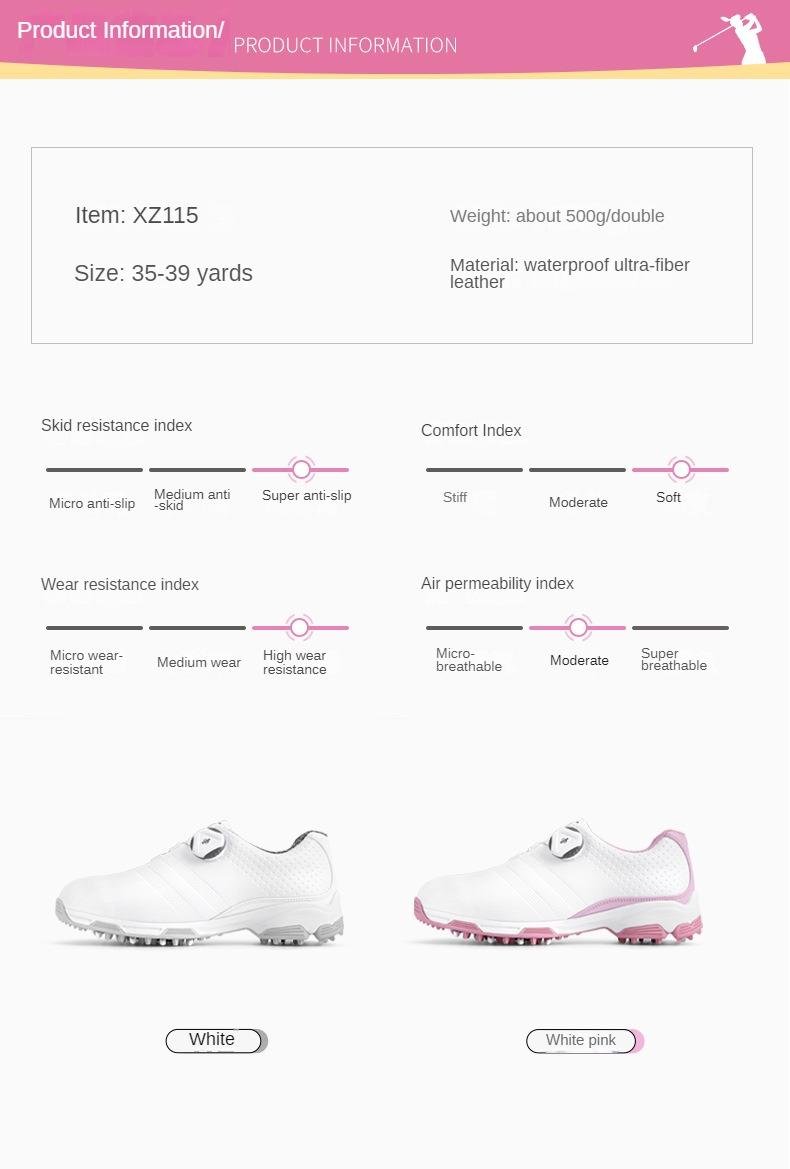 Product Introduction of GM 2024, women's golf shoes, waterproof, turn-lock clasp shoelace shoes, comfortable breathable casual sneaker Trainers Footwear Sports Shoes Rubber Runner Athletic Training 10