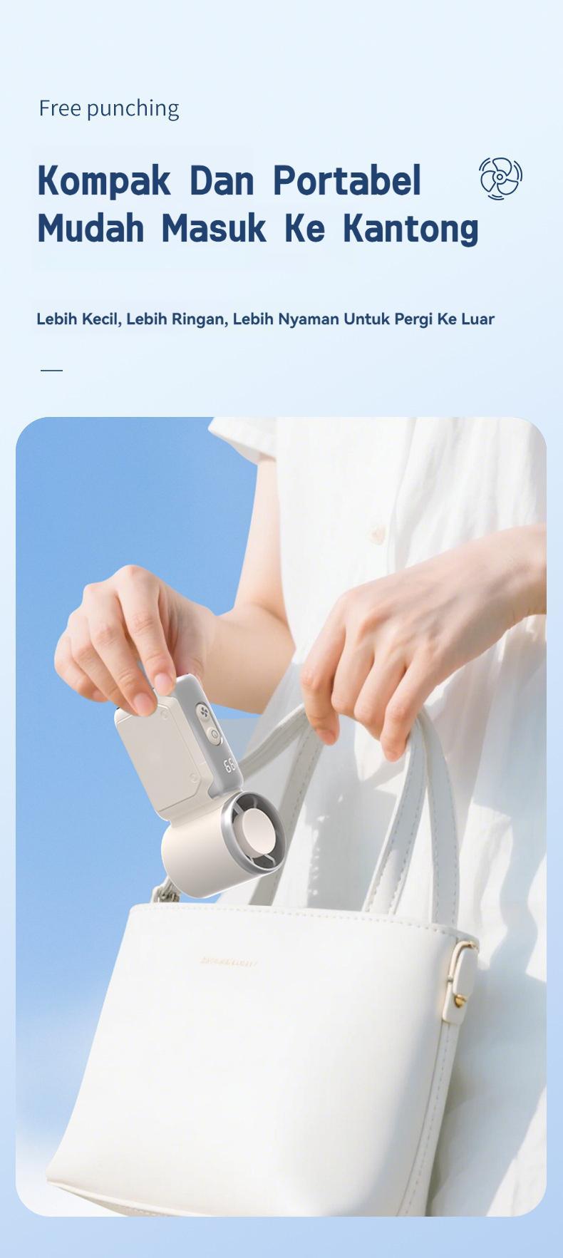 Kipas Angin USB Turbo Kipas Mini Digital Display Handheld Fan Kipas Angin Mini Portable High-speed Mini Kipas Tangan 15000RPM Kipas Strong Wind 120 Gear Wind Digital Display Adjustable