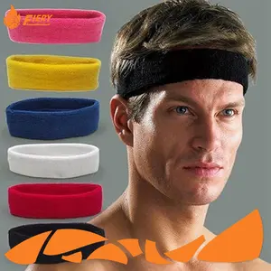 [Fiery Sport] Headband Tebal Pria Dan Wanita Sporty Polos Olahraga Outdoor Nyaman Pria Wanita Anti Air Berpori Nyaman Sport
