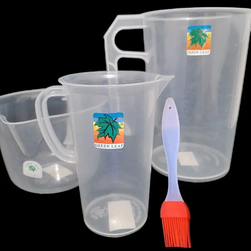 PROMO... 1 Paket Gelas Takar / Gelas Ukur Free Kuas Silicon / 250ml, 500ml, 1000ml Plastik Kitchenware Plastik Alat send okta Gelas Takar 0