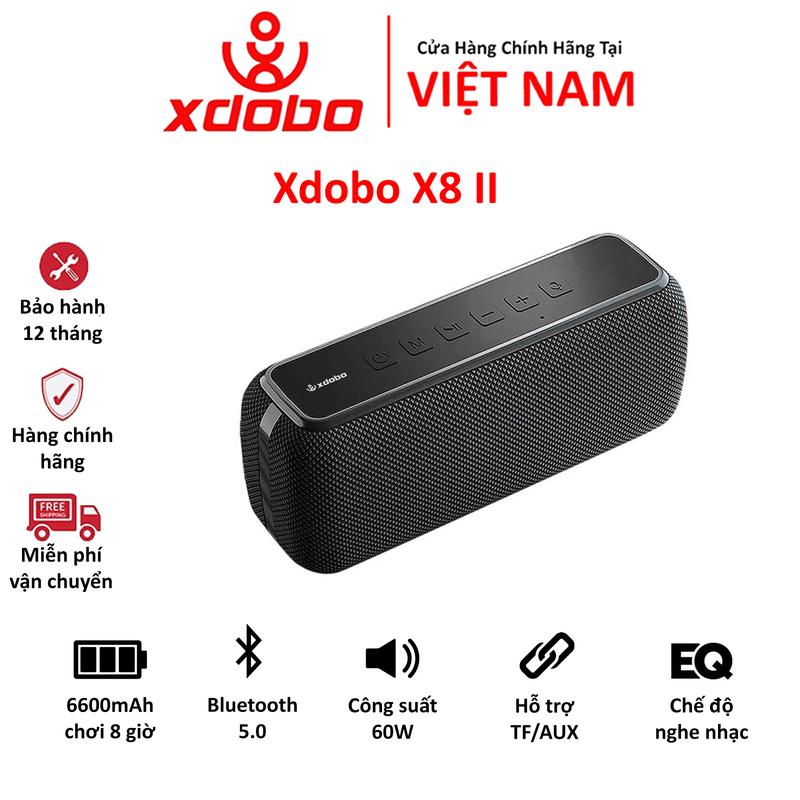 Loa Bluetooth 5.0 Xdobo X8 II Công Suất 60W Bass Siêu Trầm Chống Nước IPX5 Tích Hợp Pin 6600mAh Nghe Đến 8-10h - Bảo hành 12 tháng Nghe Nhạc Củ Loa