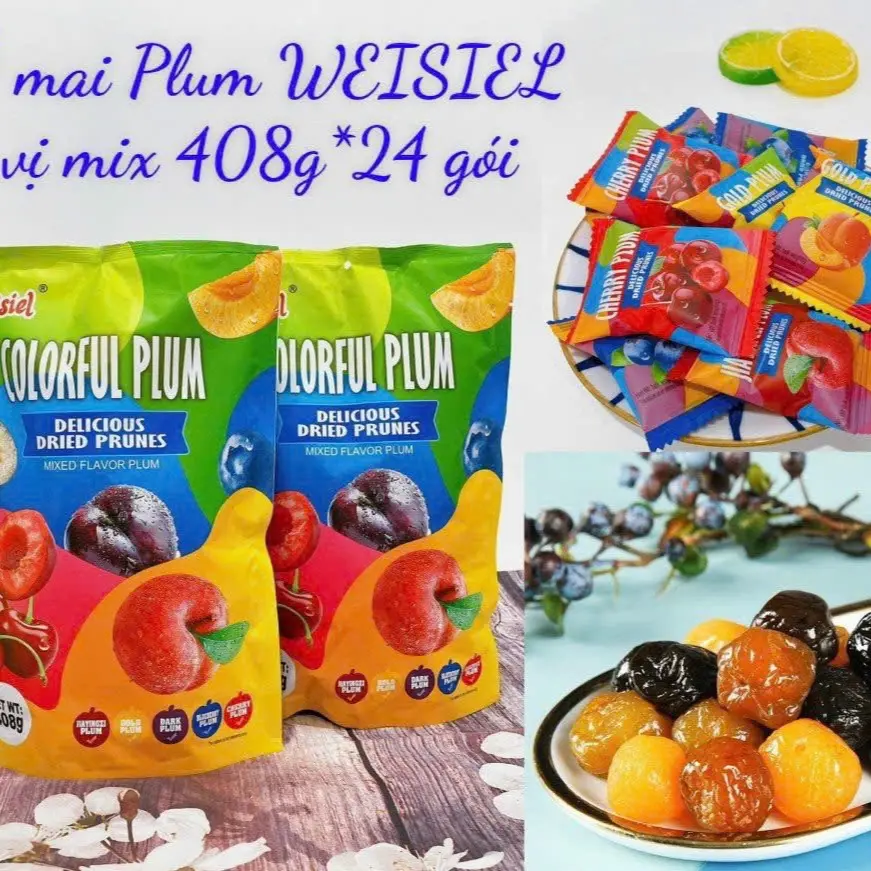 Combo 5 gói ô mai mix vị colorful plums omai  ximuoi