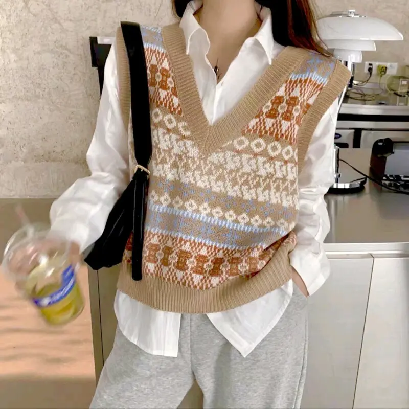 M FESYEN PINA KOREAN VEST OVERSIZE OUTER WANITA JUMBO VEST KOREAN STYLE ROMPI RAJUT WANITA KOREA OOTD KOREAN STYLE OUTER KOREA VEST RAJUT OUTFIT WANITA KEKINAN Y2K KNITWEAR VEST IMPORT KOREA JUMBO OUTER SEKOLAH FASHION KOREA VINTAGE AESTHETIC PINTEREST 0
