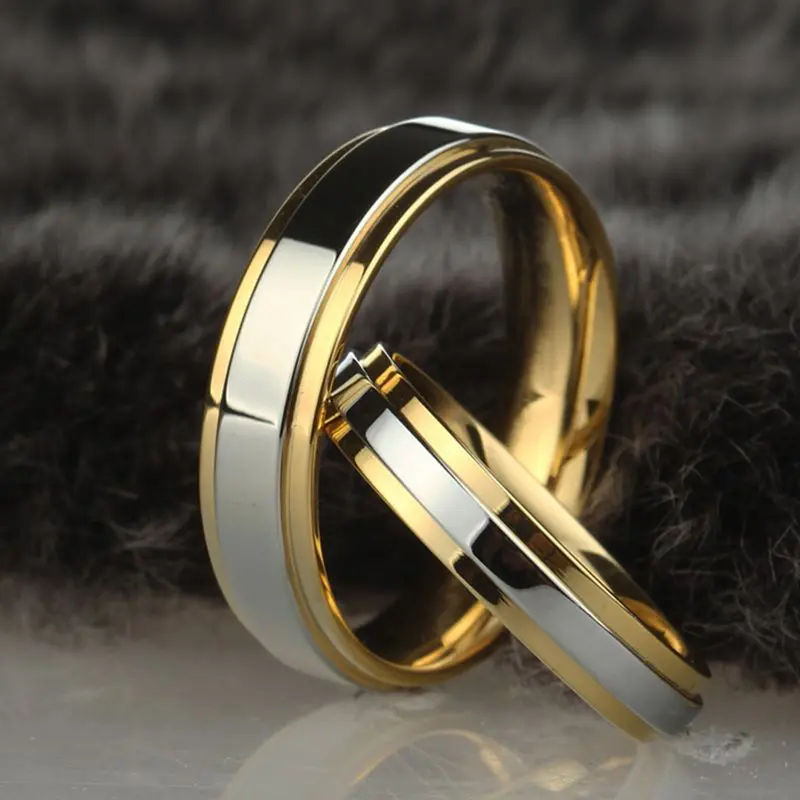 Nhẫn Cưới Đính Hôn, Thời Trang, Dành Cho Cặp Đôi Tình Nhân, Dành Cho Phụ Nữ, Được Làm Bằng Thép Titan, Đồ Trang Sức 5
