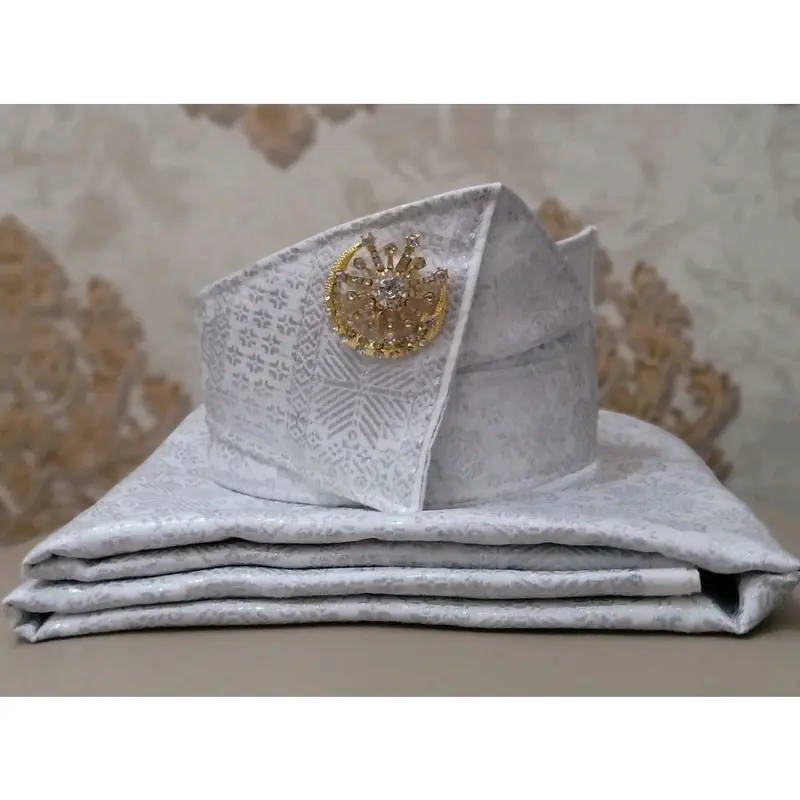 (DEWASA)SET TANJAK DAN SARUNG SONGKET DEWASA KHAS MELAYU (tidk termasuk bros) 4