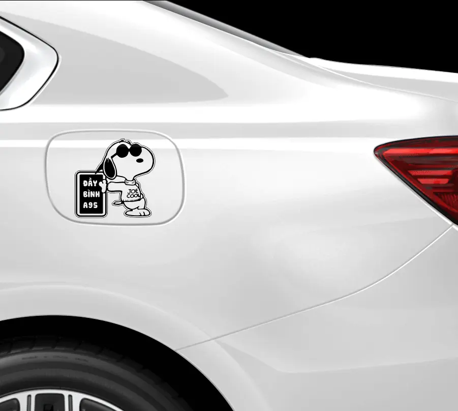Tem logo dán bình xăng 3 Nhãn Dán Sticker