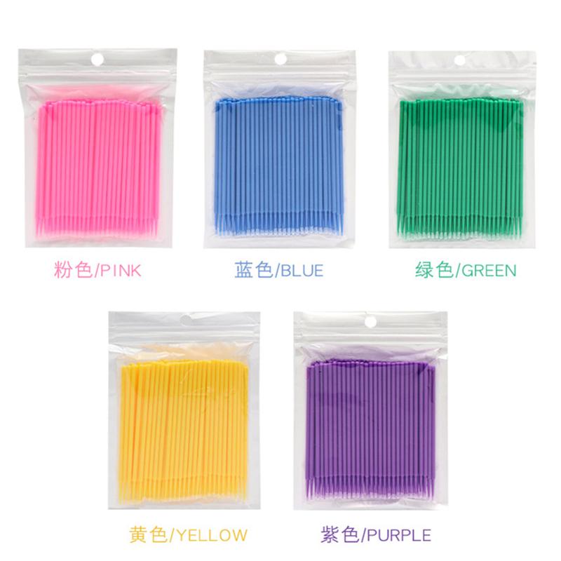 Product Introduction of 100PCS/pack Eyelash Extension Cleaning Cotton Swabs Lash Lift Glue Remover Applicators Makeup Brushes Lashes Perming Tools 3