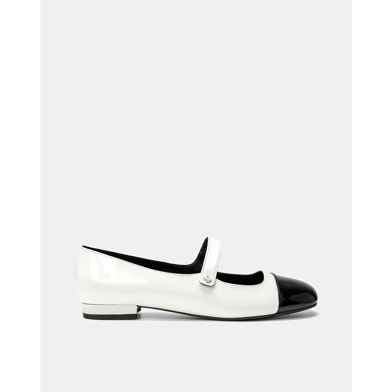  JUNO Giày Búp Bê Búp Bê Phối Toe Cap - BB03135 