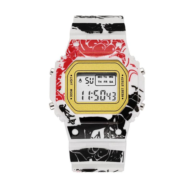 Product Introduction of Jam Tangan Sukan Lelaki, One Piece, Jam Tangan Elektronik Berkilau, Jam Fesyen Digital Lelaki, Hadiah Hebat, F0K5 20