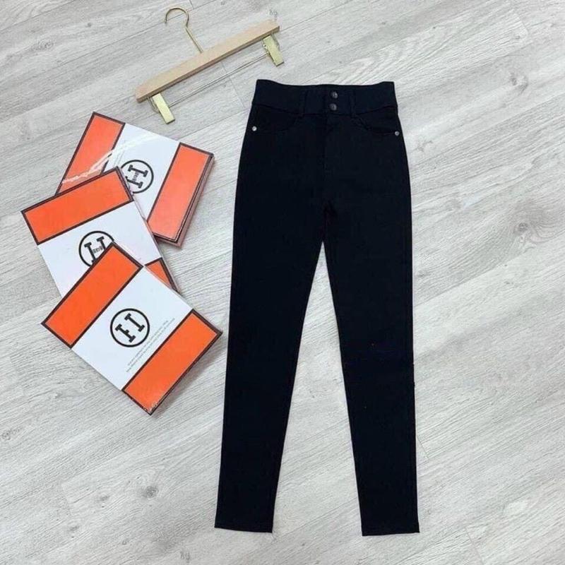 Quần Legging Nữ Cạp Cao Hai Khuy Khóa Trước Hộp Chữ H Hàng Đẹp Loại 1 UMI Siêu Co giãn quần  legging 5