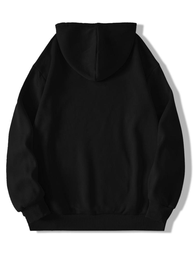 Product Introduction of Unisex Men's Floral Print Drawstring Hoodie, Kangaroo Pocket Long Sleeve Sweatshirt, Casual Pullover Tops for Spring & Fall, Graphic Hoodies, Trendy Men's Clothing, Men Gifts 5