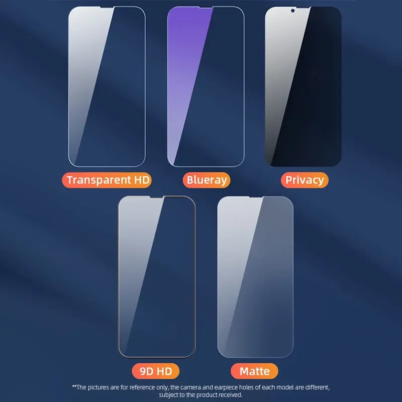 9D HD Transparent Screen Protector For iPhone 11 12 13 14 15 16 Pro Max X XR XS 7 8 Plus Matte Privacy Tempered Glass Magnetic Clear iPhone Protective Case