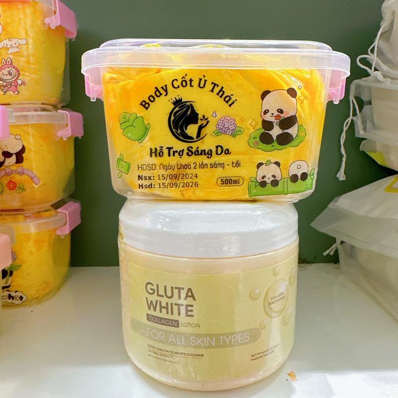 Combo s2 KEM Ủ GLU 600GRAM VÀ KEM CỐT THÁI MIX ( Dành cho da ngâm lỳ . )