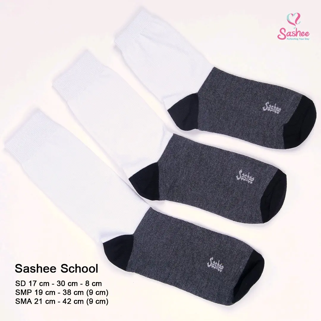 kaos kaki sekolah anak Dewasa Katun Hitam Motif Pendek Pria