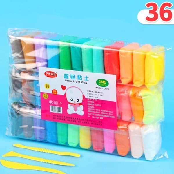 (BỊCH TO ĐẾN 10 GRAM )Đất sét tự khô , lốc 12-24-36 màu đất nặn , softclay - đất sét tạo hình tự cứng lại 5