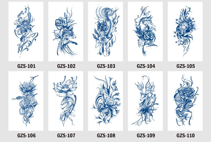 Product Introduction of Herbal Juice Semi-Permanent Temporary Tattoo Stickers Waterproof Long-Lasting Alphabet Fresh Style Tattoos tattoo  sticker  30  days 13