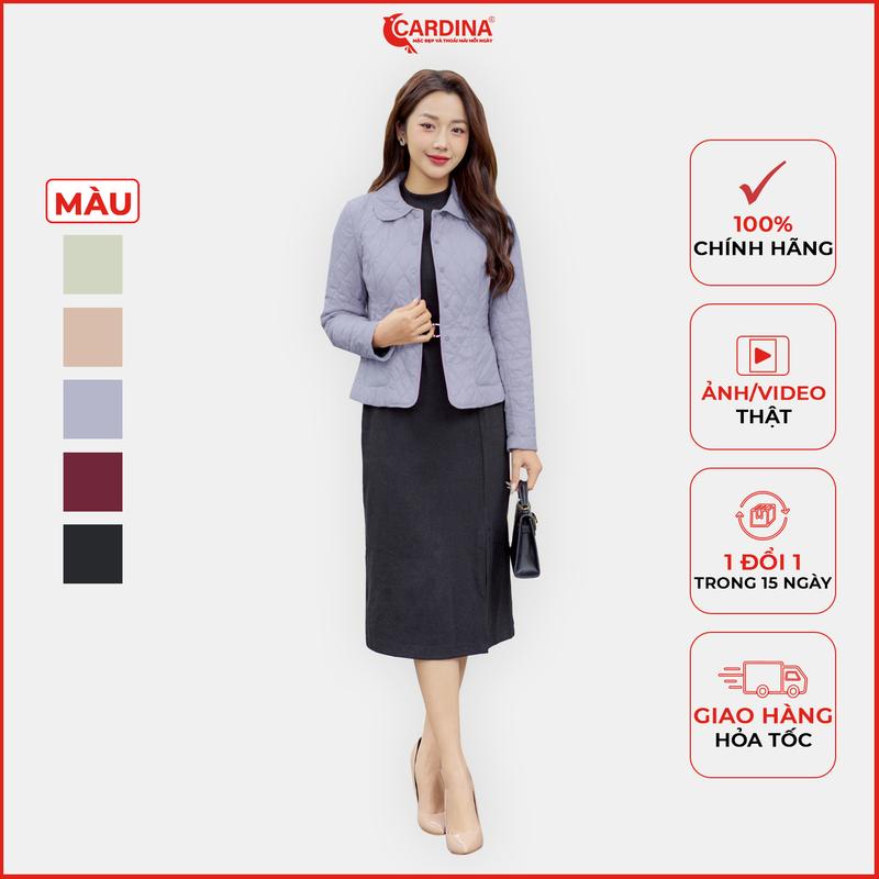 Áo khoác phao nữ CARDINA trần trám cản gió phom ôm vừa trẻ trung năng động 3PNF07 Women Jacket Top