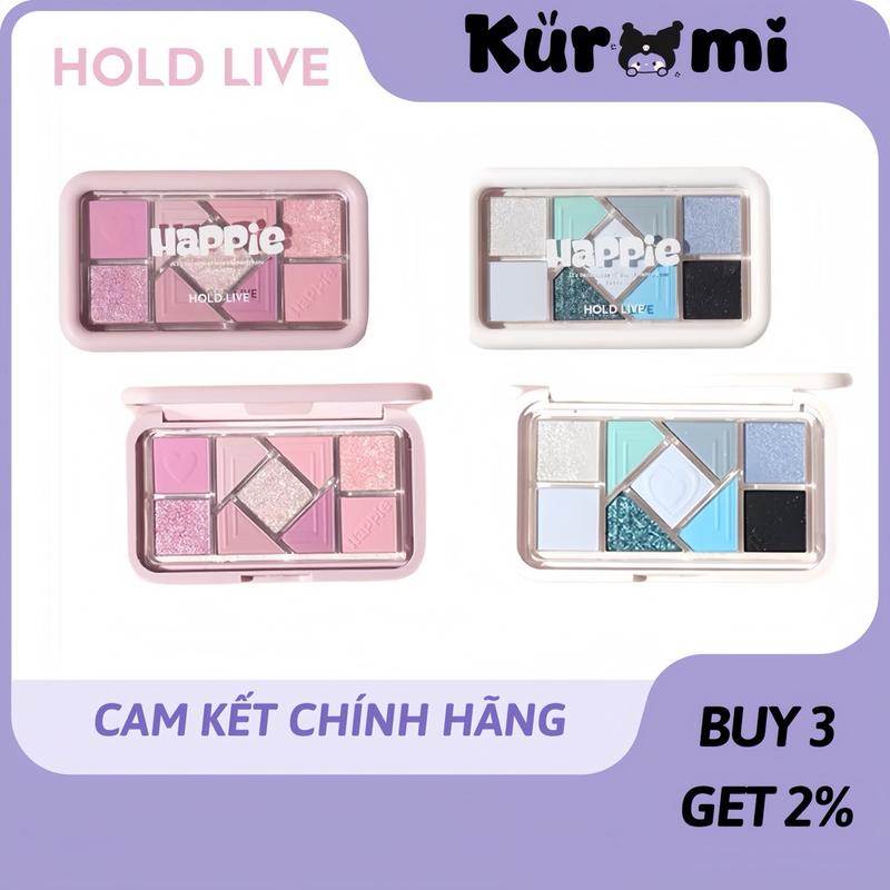 Bảng Phấn Trang Điểm Mắt HAPPIE 9 Ô HOLD LIVE Trái Tim HL630 Bền Màu KUROMI Cosmetic Phấn Mắt Mỹ Phẩm Women Eyeshadow Bảng Phấn Mắt odbo