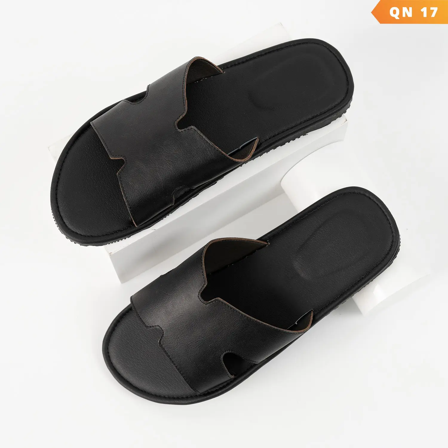 Dép chữ h bigsize quai ngang da bò cao cấp, size 44-48. Dép bigsize nam thời trang công sở đi làm Cao Su Đế Bằng DéP Đế Cao