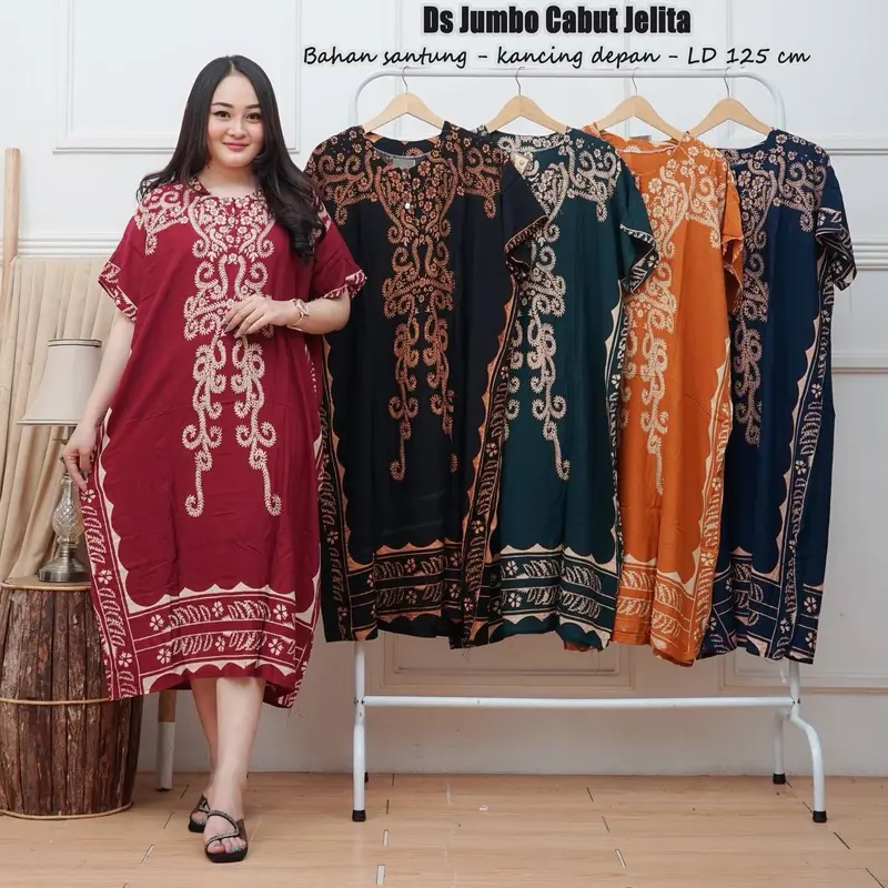 100rb Dapat 3pcs Daster Jumbo Lengan Pendek Busui Frenly Pilih motif tulis pesan Opsional/Catatan 6