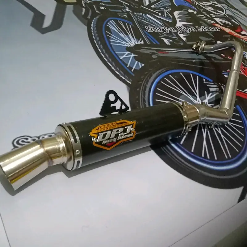 Knalpot DPJ hitam Untuk Beat(karbu,fi,esp,street,deluxe,pop) Scoopy karbu,scoopy fi/new,genio,spacy,vario 110 fi/led Motor 2