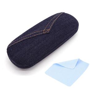Denim Glasses Box With Glasses Cloth Anti-pressure Anti-fall Sunglasses Eyewear Cases  Accessories