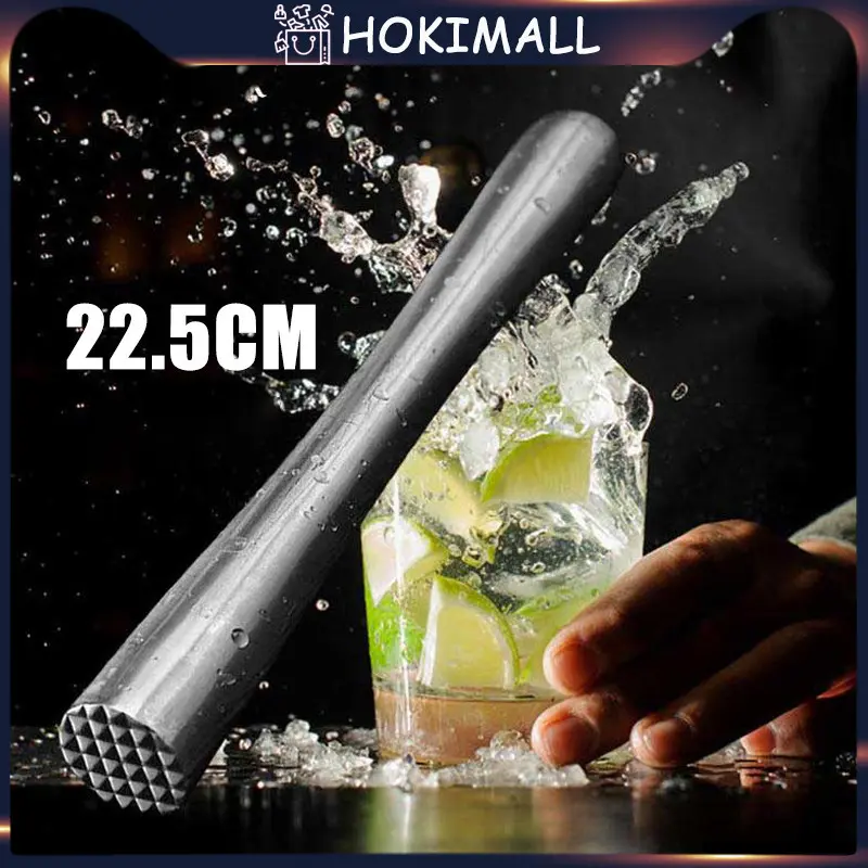 Stainless 304 Foodgrade Penumbuk Es Batu Tumbukan Buah Bar Muddler 0
