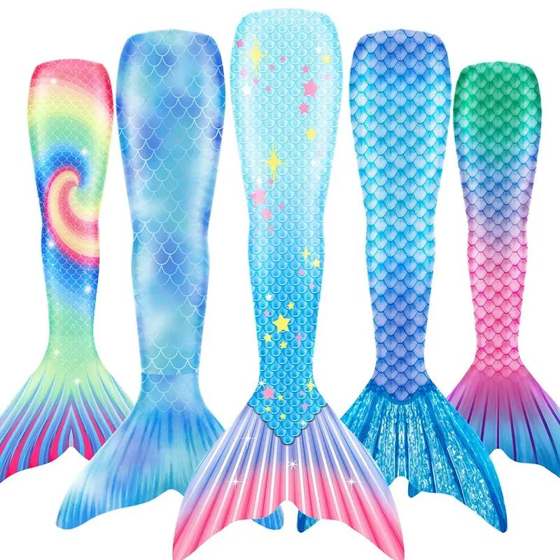 Product Introduction of Adult Kids Fancy Swimmable Mermaid Tail Fish Tail can add with Monofin for Girls Swimming Women Bating Suit Swimsuit Costume 3-12Tbb 9