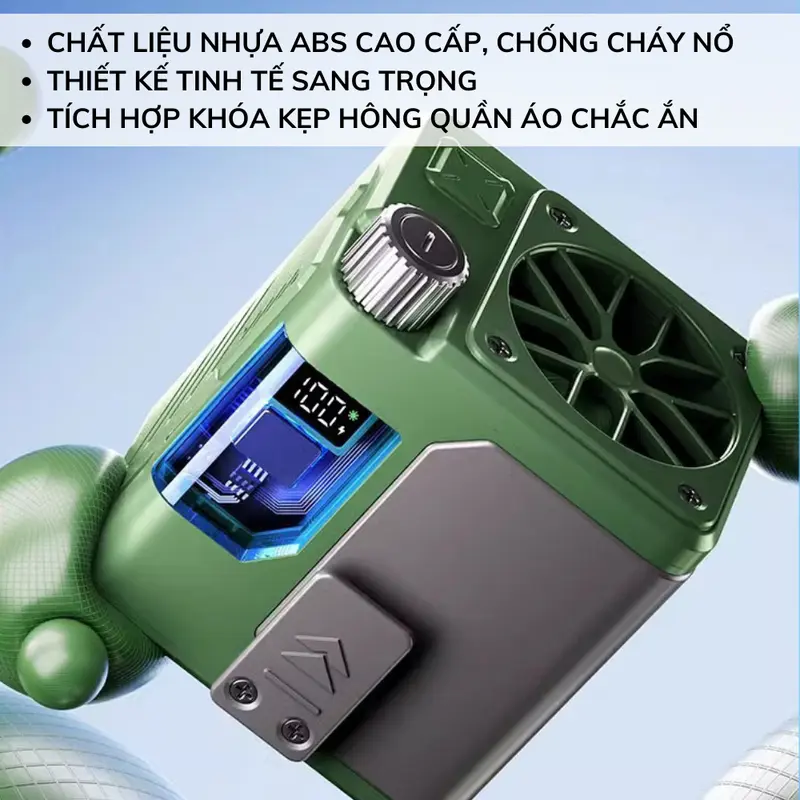 Quạt Tích Điện MUSELOVE, Kẹp Quần Áo, Dung Lượng 10000mAh, Sử Dụng Lên Đến 8h, 100 Mức Độ Gió-QQA01 6