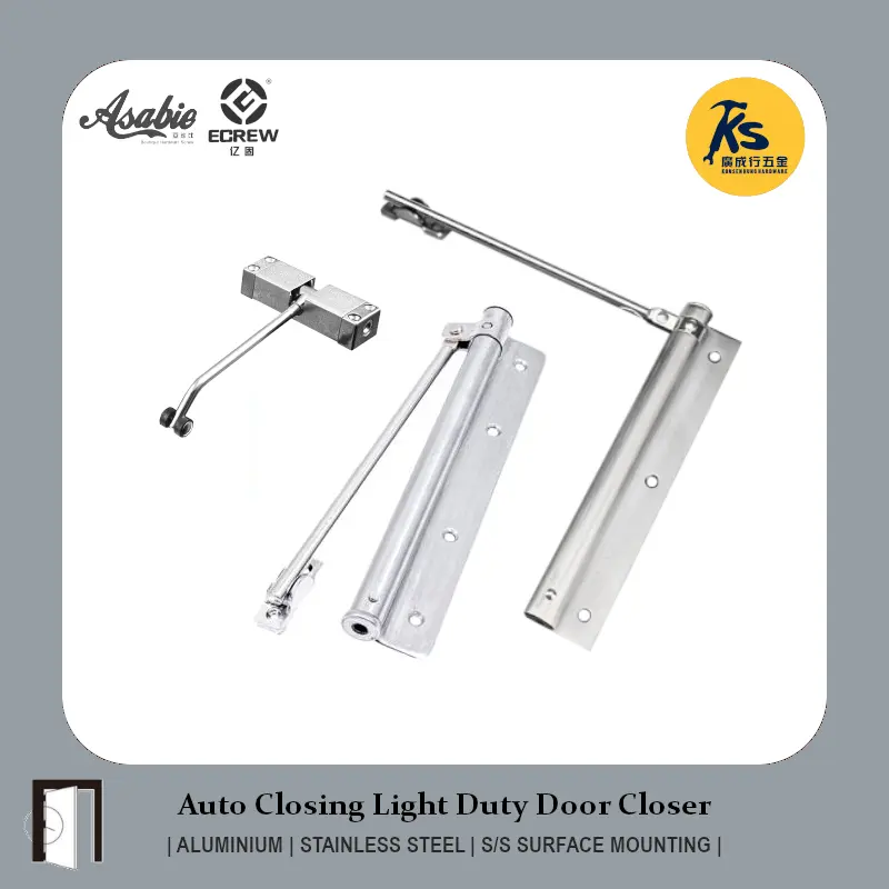 Auto Closing Light Duty Door Closer ( 901 STAINLESS STEEL | 903 ALUMINIUM | S/S SURFACE MOUNTING )