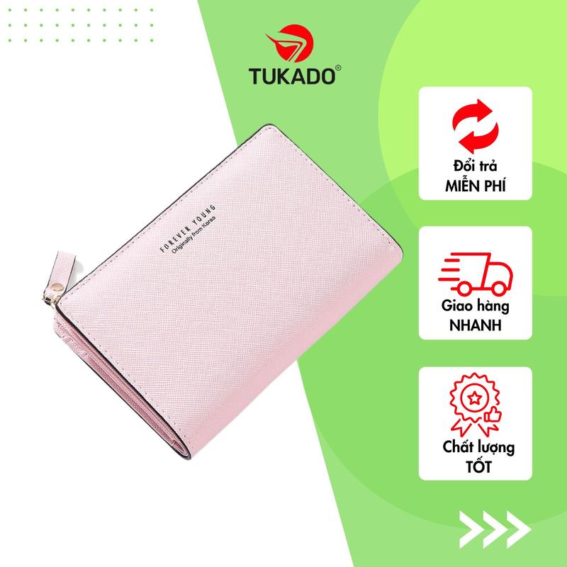 Ví Bóp Nữ Mini Cầm Tay Đựng Tiền Nhiều Ngăn Tiện Dụng Chất Da Xước FY49 Hình Chữ Nhật Wallet