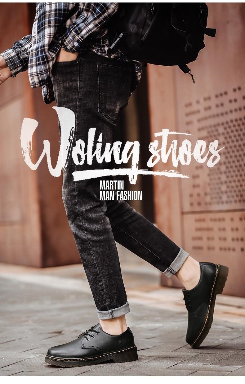 Product Introduction of Couple Oxford Boots Men & Women Size 36-46 Casual Genuine Leather Shoes Fashion Formal Black Martin Shoes 1461 New style men's leather shoes 2