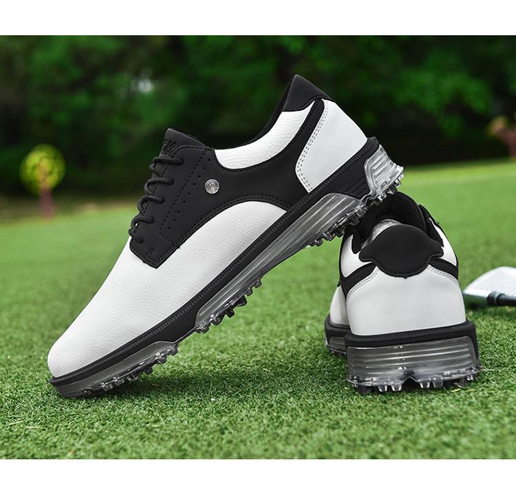 Product Introduction of Plus Size Golf Shoes for Men Breathable Nail Resistant Non slip Lace up Sports Shoes 14