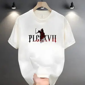 COD Kaos PLG XVII Kuda Polo Emas Viral | Kaos Putih Oversize Pria Wanita | Baju Santai Kekinian 2025