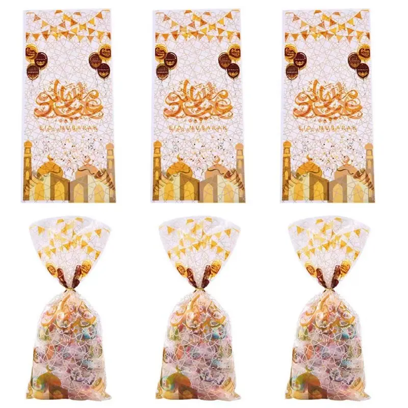 Eid Al-Fitr Gift Bag, 50pcs/set Candy Bag, Party Cookie Bag, Wrapping Supplies, Party Decoration Supplies, Home Decor Products, Eid Gift Hampers 0