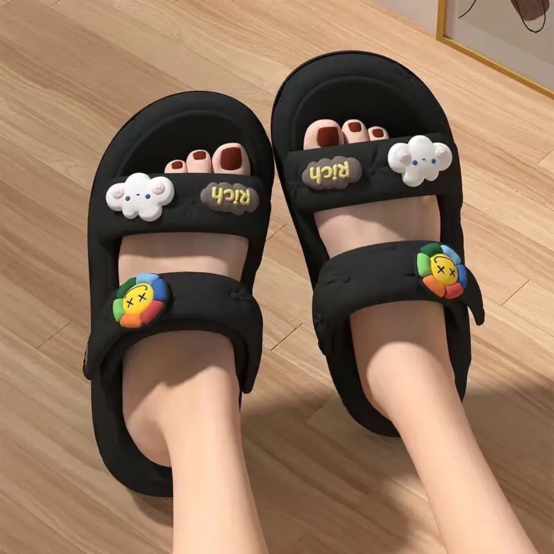 Dép quai hậu phong cách hàn quốc đế cao 4 cm cực đẹp Nữ DéP Sandal 1