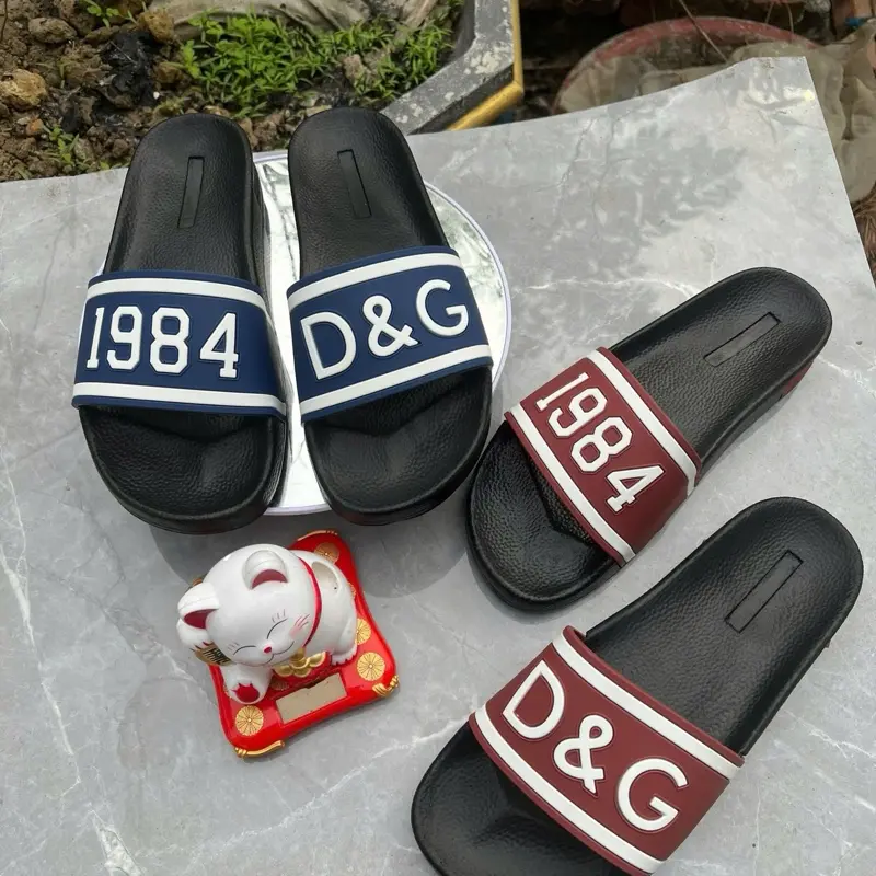 Dép nam nữ đê văn gờ 1984 thời trang lịch sự Slipper DéP Đế Bằng Quai Ngang Cao Su