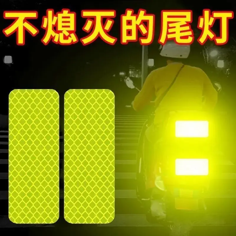 Miếng Dán Kẻ Sọc Phản Quang, Cho Xe Hơi, Tự Đẩy, Thích Hợp Cho Xe Điện Và Xe Máy, Miếng Dán Phản Quang, Cảnh Báo Ban Đêm, Cho Xe Tải Sắt, Miếng Dán Chống Va Đập Phản Quang Đẹp