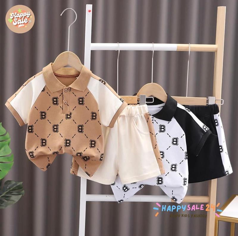 Setelan anak kaos polo anak celana pendek anak usia 1-5 tahun top fashion anak pakaian anak laki-laki dan perempuan baju anak kekenian baju set anak terlaris by.Happysale24 0