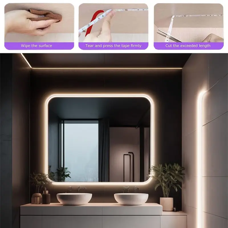 LED Light Strip, Battery Powered LED Light Strip, TV Backlight, Suitable for Cabinet Decoration, Home Decor Supplies 8