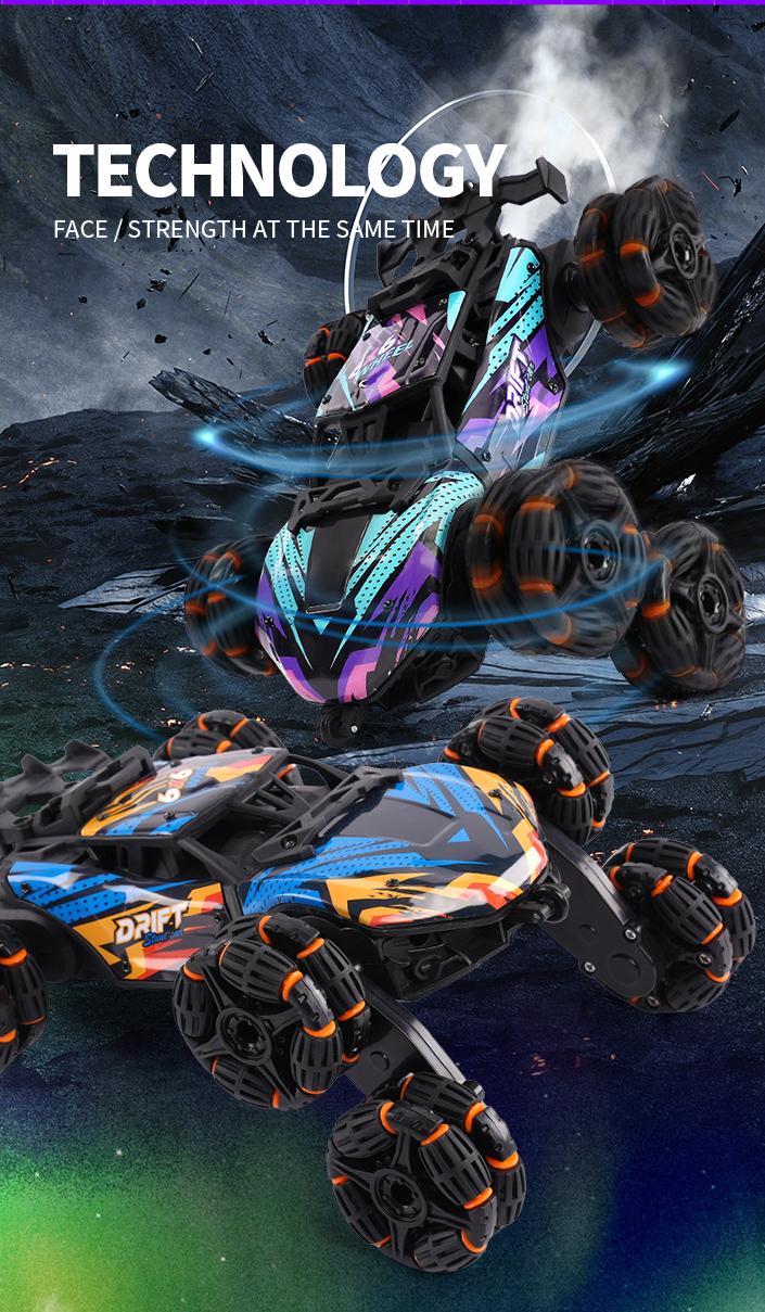 Product Introduction of RC Car Children Toys Remote Control Car Toys For Boys Radio Control Six-wheeled Stunt Car Electric Car Kids Toys Gift 6