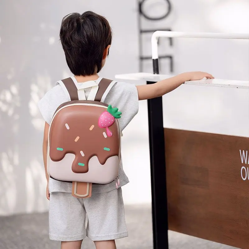 Cặp Sách Trẻ Em, Phong Cách Hoạt Hình Dễ Thương, Thích Hợp Cho Bé Gái Mẫu Giáo Và Trẻ Em, Thiết Kế Vỏ Trứng Và Kem, Ba Lô Nhẹ, Cho Bé Gái 2