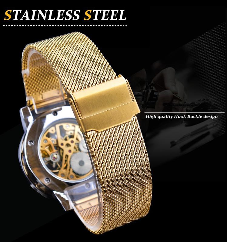 Product Introduction of Men's mechanical watches New Fashion Classic Hollow Rhinestone Manual Manipulator Men's Watch 27